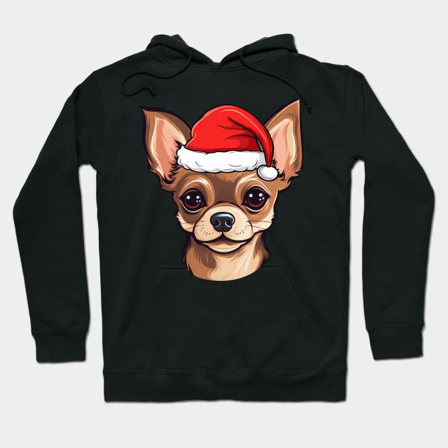 Santa Chihuahua Christmas Puppy Dog Lover Hoodie by Sports Stars ⭐⭐⭐⭐⭐